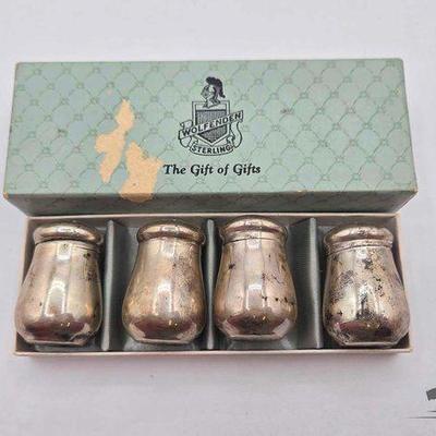 #1610 • Wolfenden Sterling Silver Salt & Pepper Shakers, 28g
