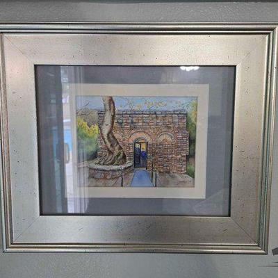#6370 • Artist Signed Framed Building Artwork
