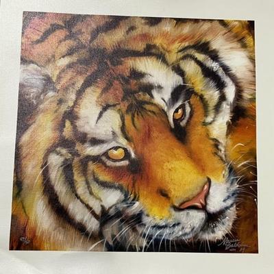 “Tiger Look” By Marcia Baldwin 2009 Giclee On Canvas With COA