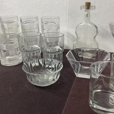 Ralph Lauren Crystal Tumblers, Libbey Everest Duratuff Tumblers, Other Glassware
