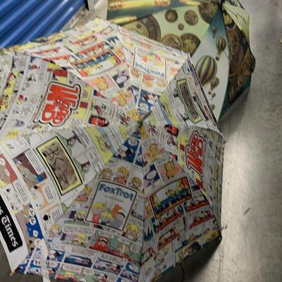 Fun Automatic Umbrellas- Cirque De Soleil & Foxtrot / Wizard Of Id, 2 Pcs