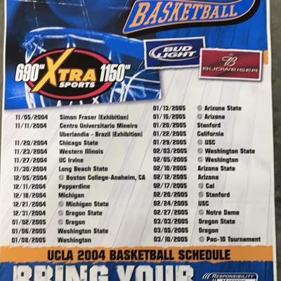 UCLA Basketball Schedule Poster, 2004-05