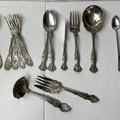 Antique Silver-plated Flatware, Dining and Serving- 4 Patterns