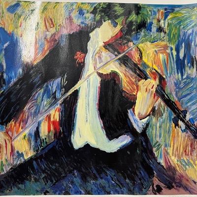 “The Violinist” By Barbara Wood 2001 Seriolithograph With COA
