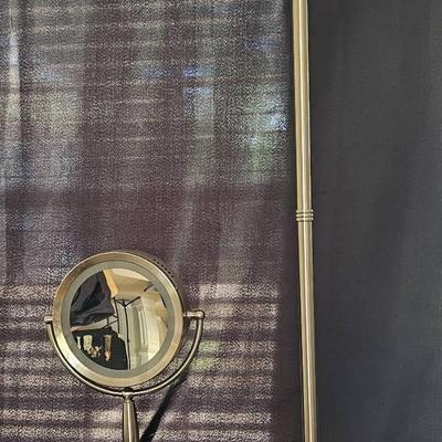Lot 709: Bathroom Mirror And Towel Stand