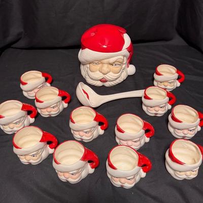 Lot 226: Vintage Santa Punch Bowl