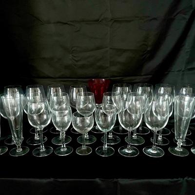 Lot 4: Crystal And Glass Stemware