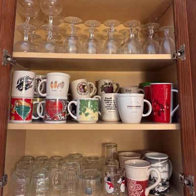 Lot 202: Kitchen Glassware And Mugs 
