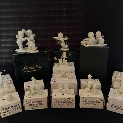 Lot 18: Assortment Of Snowbabies Miniatures 