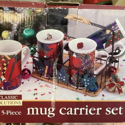 Set of 4 mugs and stand