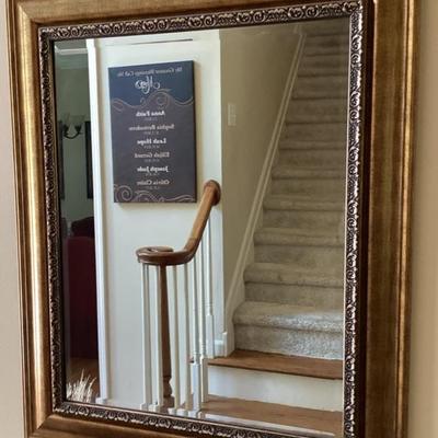 Gold framed mirror