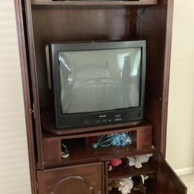 Dark wood armoire