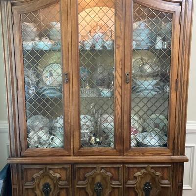 China hutch glass cabinet 2 drawers