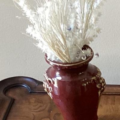 Red ceramic jar set of 2)