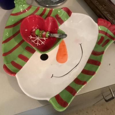 Snowman plate
