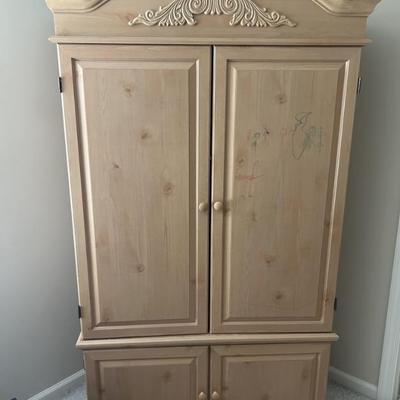 Blonde wood armoir