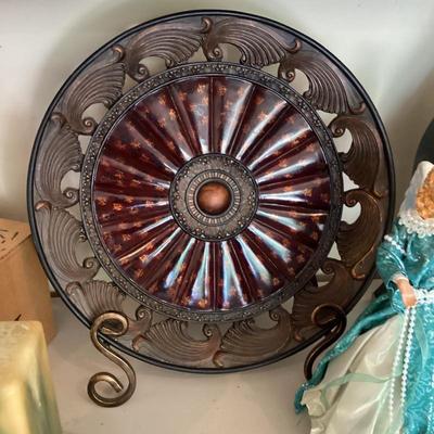 Dark brown ceramic plate