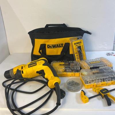 DeWalt DWD110 3/8" Variable Speed Reversible Drill – With Accessories & Bag