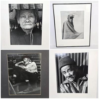 Chuck Bress Photography: Black & White Portraits (4), Framed Or Mated 16x20”