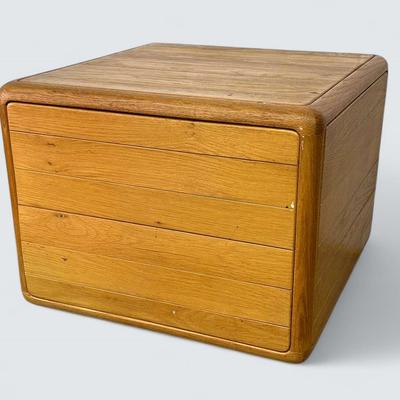 Vintage Scandinavian Modern Style Cedar Lined Chest / Side Table 