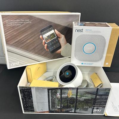 New Nest Protect Smoke And Carbon Monoxide Detector, Plus Next Cam IQ Security Camera In Open Box