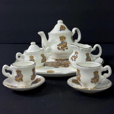 Doll Tea Party Royal Patrician Fine Bone China Bear Tea Set – Staffordshire England Porcelain