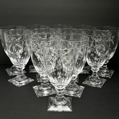 Gorham “Chantilly” Crystal Wine Glasses - 7.25”h