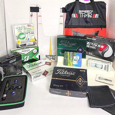 Titleist & Taylor Made Golf Balls, Eyeline Groove Putting Laser & Speed Trap Trainer, More