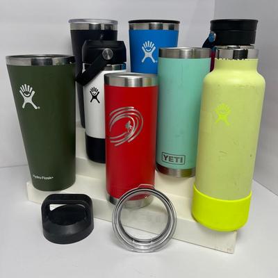 Yeti & Hydro Flask Stainless Steel Water Bottles - Some Missing/Replacement Lids