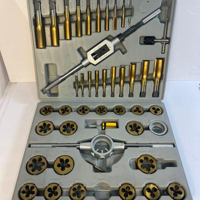 Pittsburgh 45 Piece Titanium Nitride SAE Tap And Die Set In A Box