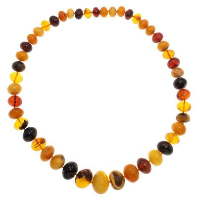 Graduated Amber Bead Necklace