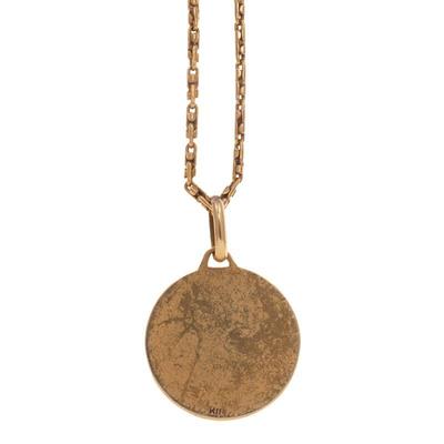 18k Yellow Gold Religious Necklace