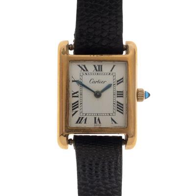 Ladies Cartier Gold-Plated Tank Watch