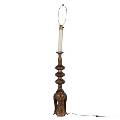 Archaic Chinese Style Candlestick, Now a Lamp, After James Mont (1904-1978)