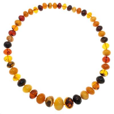 Graduated Amber Bead Necklace