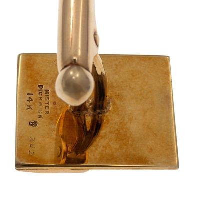 Pair of 14k Yellow Gold Religious Cufflinks
