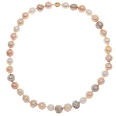 Multi-Color Freshwater Pearl, 14k Necklace