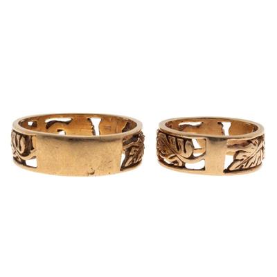 Pair of 14k Yellow Gold Rings