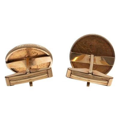 Pair of Indian Head Coin, 14k Cufflinks