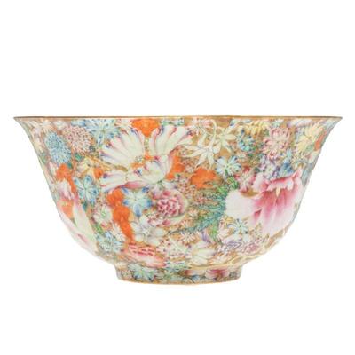 Millefleurs Decorated Porcelain Bowl