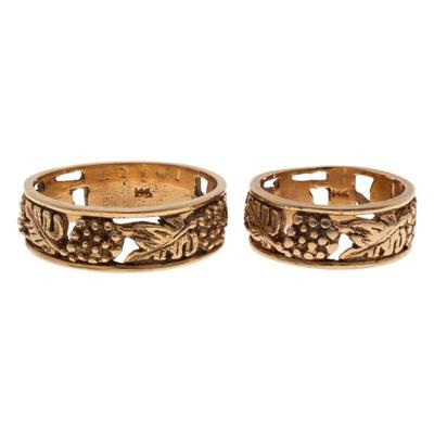 Pair of 14k Yellow Gold Rings