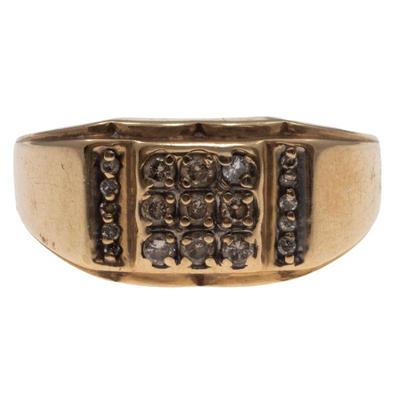 Gent's Diamond, 10k Yellow Gold Ring