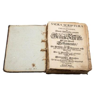 Book, Sacra Scripture loquens In Imaginibus, 1695