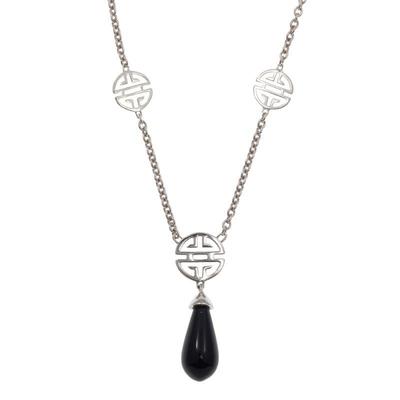 Collection of Gump's Amethyst, Nephrite, Sterling Silver Jewelry