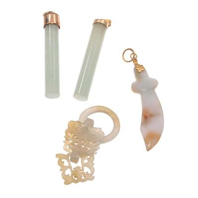 Collection of Jade, Gold, Gold-Tone Pendants