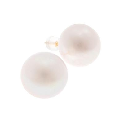 Pair of South Sea Cultured Pearl, 18k Yellow Gold Earrings