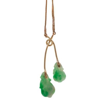 Jade, 14k Yellow Gold Necklace