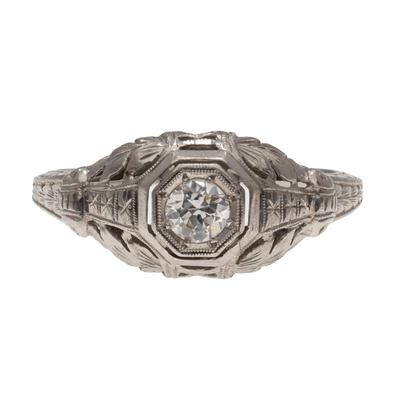 Art Deco Diamond, Platinum Ring