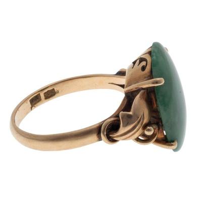 Nephrite, 14k Yellow Gold Ring