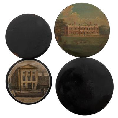 Regency Papier Mache Snuff Boxes